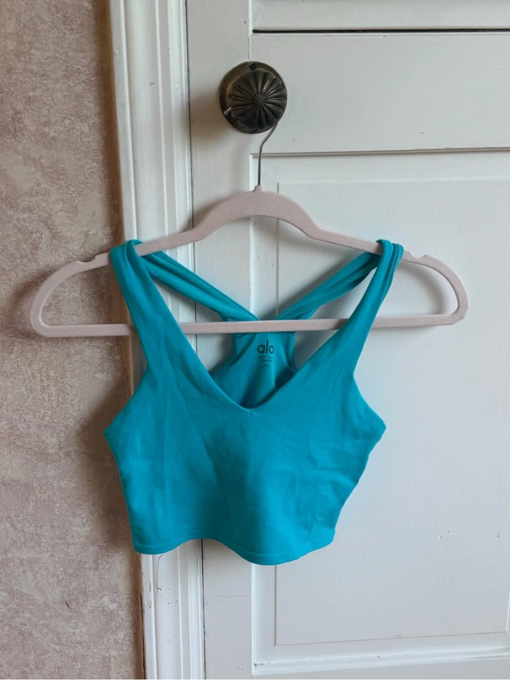 Alo Women's Turquoise Crop Bralette